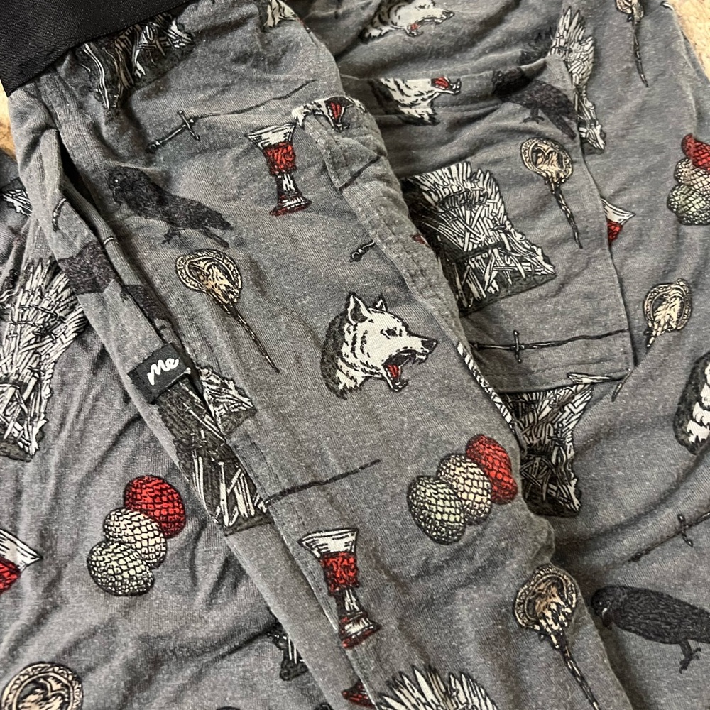 MeUndies men’s House Stark Game of thrones lounge pant shirt pajama set - Picture 3 of 10